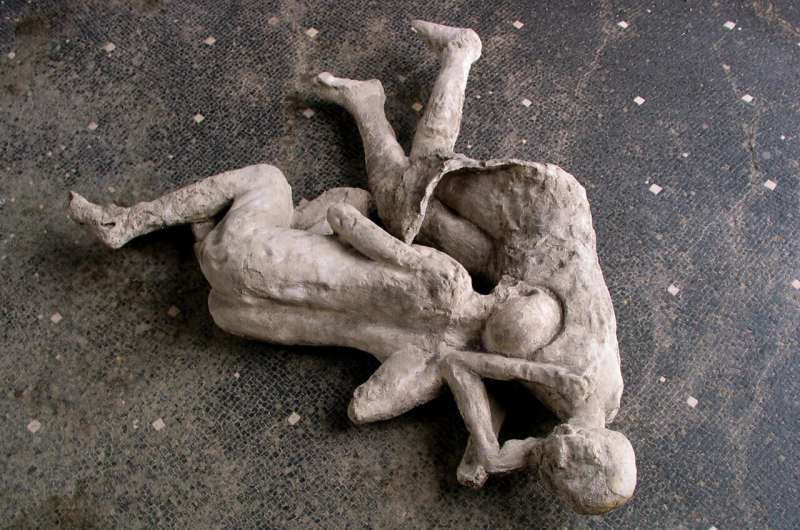 Pompeii body casts. Credit: Archeological Park of Pompeii DNA evidence rewrites histories for people buried in volcanic eruption in ancient Pompeii