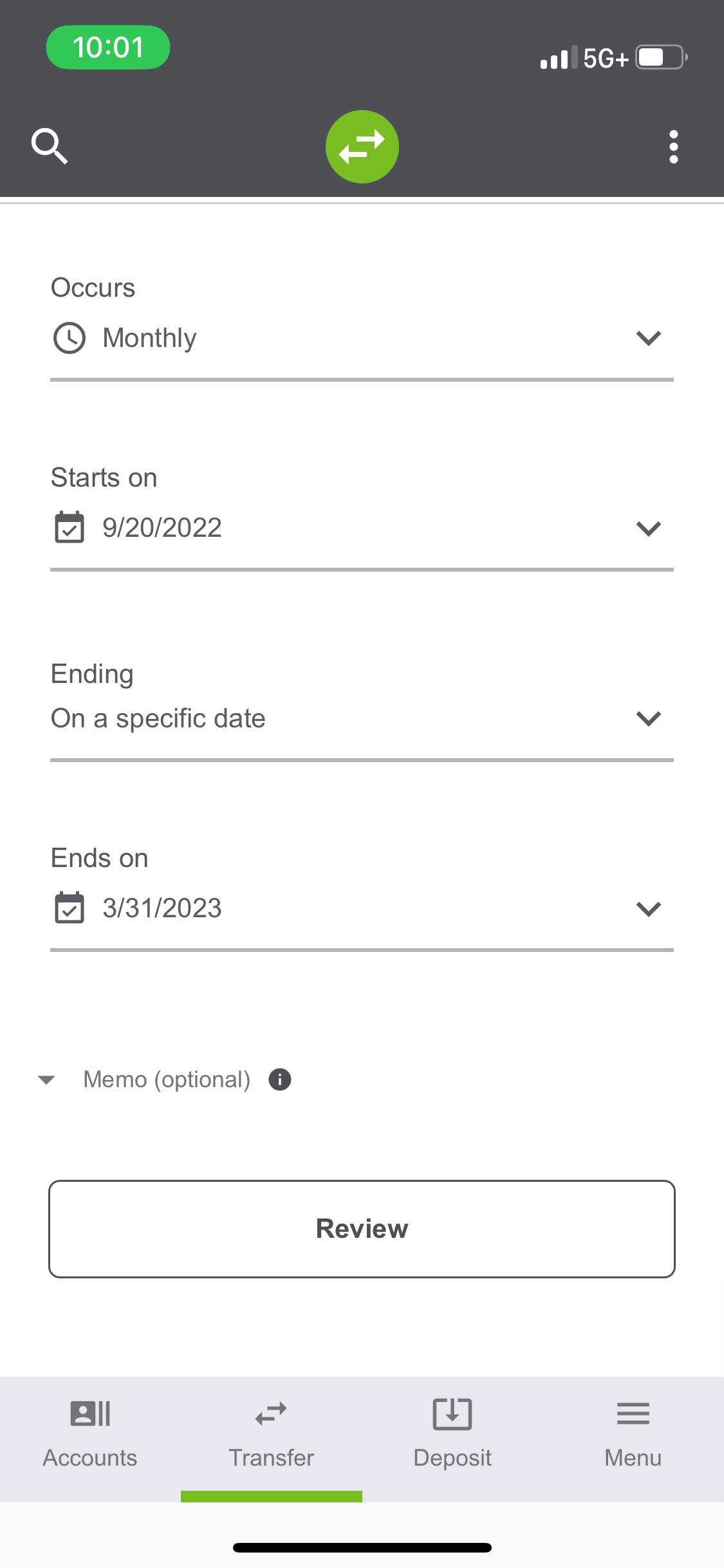 Setting up auto transfers 2