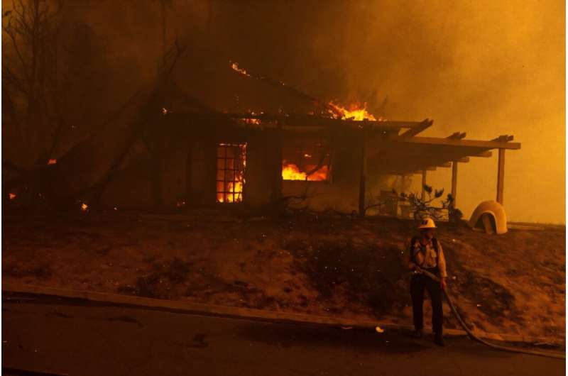 There was no official confirmation of the number of homes destroyed by the blaze, but news crews found scenes of devastation. There was no official confirmation of the number of homes destroyed by the blaze, but news crews found scenes of devastation